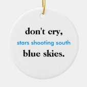 frohe Feiertage Keramikornament (Vorne)