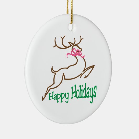 Frohe Feiertage Keramikornament (Rechts)