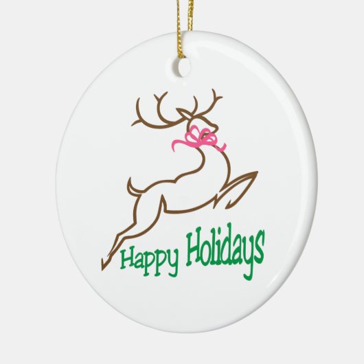 Frohe Feiertage Keramikornament (Links)
