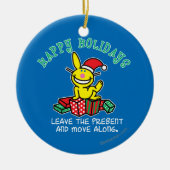 Frohe Feiertage Keramikornament (Vorne)