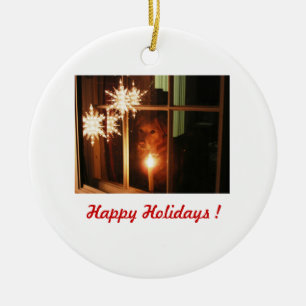 Frohe Feiertage! Keramikornament