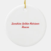 Frohe Feiertage! Keramikornament (Hinten)