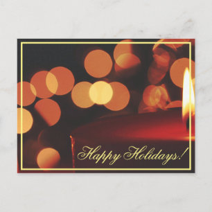Frohe Feiertage Kerzenlicht Postkarte