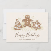 Frohe Feiertage Lebkuchen Feiertagskarte (Vorderseite)