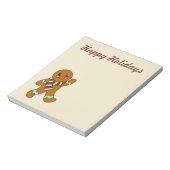 Frohe Feiertage Lebkuchen Notizblock (Rotiert)