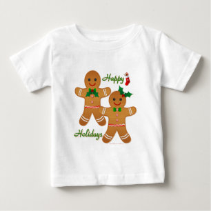Frohe Feiertage Lebkuchenmann Junge Mädchen Baby T-shirt