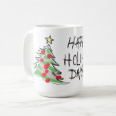 Frohe Feiertage lil'DudE Kaffeetasse (Vorderseite Links)