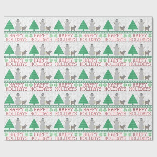 Frohe Feiertage lustiger Hundepinkelndes Geschenkpapier (Flach)