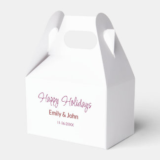 Frohe Feiertage Maron Name Datum Winter Weihnachte Geschenkschachtel