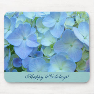 Frohe Feiertage! Mauspads Blaue Florale Hortensien
