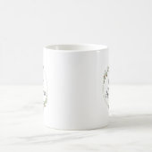 Frohe Feiertage Minimalistischer Kranz Kaffeetasse (Mittel)