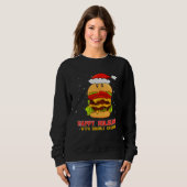 Frohe Feiertage mit doppeltem Käse-Weihnachtskäse Sweatshirt (Vorne ganz)