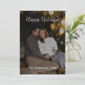 Frohe Feiertage Moderne Typografie Weihnachten Fot (Stehend Vorderseite)