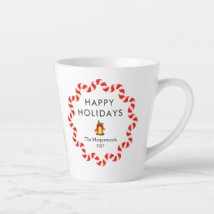 Frohe Feiertage Moderne Zuckerrohr Weihnachten Fam Milchtasse