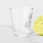 Frohe Feiertage nach Wunsch Schnapsglas (Links)