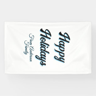 Frohe Feiertage Name Familie Geschenke stilvoll re Banner