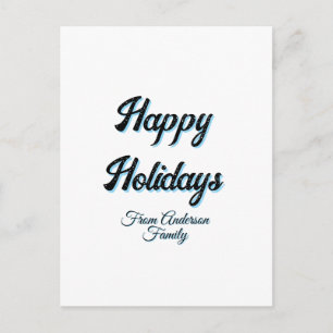Frohe Feiertage Name Familie Geschenke stilvoll re Postkarte