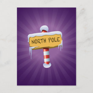 Frohe Feiertage Nordpol Feiertagspostkarte