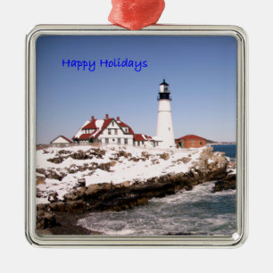 Frohe Feiertage Ornament Aus Metall