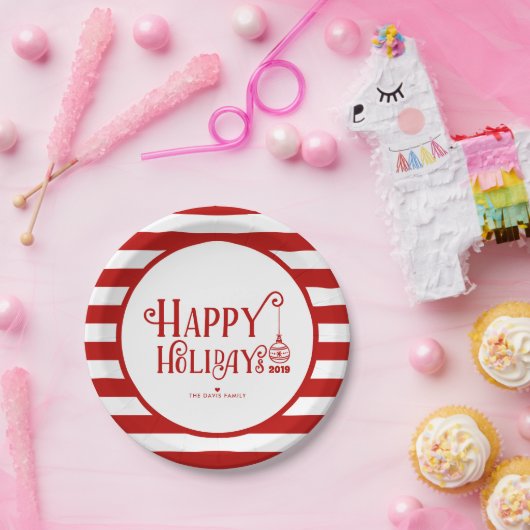 Frohe Feiertage Pappteller (Party)