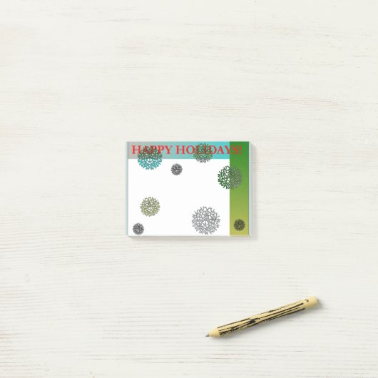 Frohe Feiertage Post-it Klebezettel (Auf Schreibtisch)