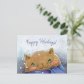 Frohe Feiertage Postkarte (Stehend Vorderseite)