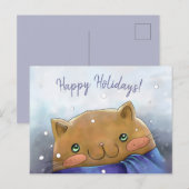 Frohe Feiertage Postkarte (Vorne/Hinten)