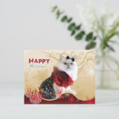 Frohe Feiertage Postkarte (Stehend Vorderseite)