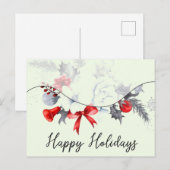 „Frohe Feiertage“ Postkarte (Vorne/Hinten)