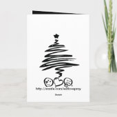 Frohe Feiertage - Rebe u. Schmetterling Feiertagskarte (Rückseite)