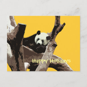 Frohe Feiertage Riesener panda Postkarte