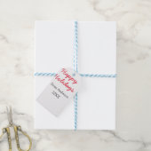 Frohe Feiertage Rote Liebe Familienname JahrChri Geschenkanhänger (Mit Garn)