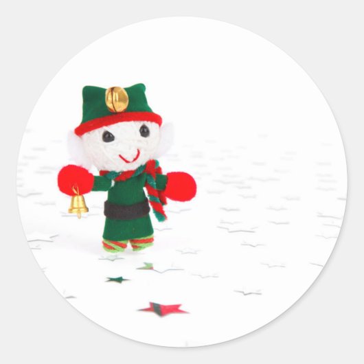 FROHE FEIERTAGE RUNDER AUFKLEBER (Vorderseite)