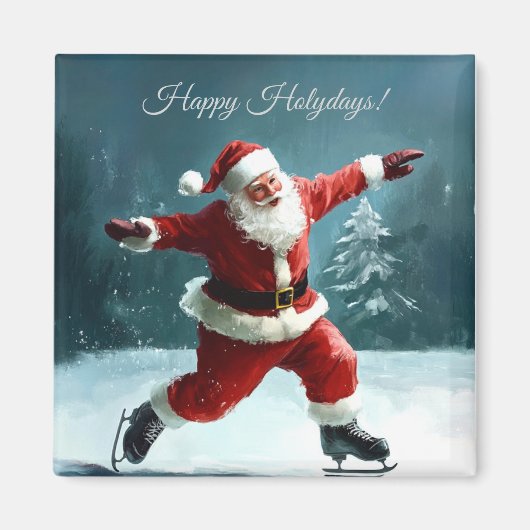 Frohe Feiertage Santa Claus  Magnet (Vorne)