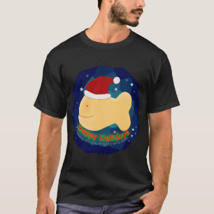 Frohe Feiertage Santa Goldfisch T-Shirt