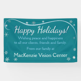 Frohe Feiertage Schneeflocke-Fahne Banner