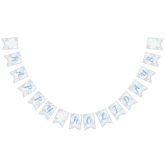 Frohe Feiertage Schneeflocken - Flaggen-Flaggen Wimpelkette (Alle)