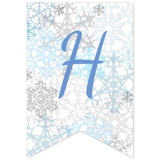 Frohe Feiertage Schneeflocken - Flaggen-Flaggen Wimpelkette (Zweite Fahne)