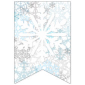 Frohe Feiertage Schneeflocken - Flaggen-Flaggen Wimpelkette (Erste Fahne)