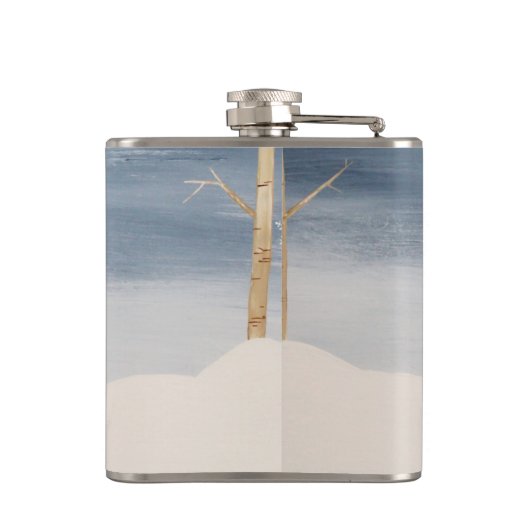 Frohe Feiertage Schneemann-Flasche Flachmann (Rückseite)