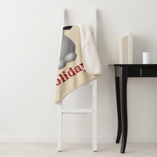 Frohe Feiertage Schneemann Sherpadecke (Beispiel)