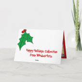 Frohe Feiertage Skileben Feiertagskarte (Rückseite)