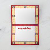 Frohe Feiertage Skileben Feiertagskarte (Innenseite)