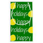 Frohe Feiertage Tennis-themenorientierte Kleine Geschenktüte (Rückseite)