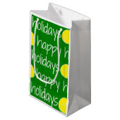 Frohe Feiertage Tennis-themenorientierte Kleine Geschenktüte (Vorderseite Schrägansicht)