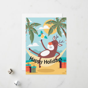 Frohe Feiertage Tropical Rudolph Feiertagskarte
