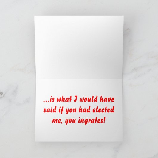 Frohe Feiertage Verlierer - Karte (Innenseite)