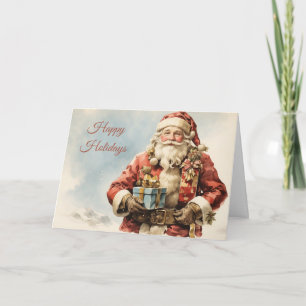 Frohe Feiertage Vintage Weihnachten Santa Claus