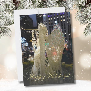 **Frohe Feiertage vom Rockefeller Plaza NYC Feiertagskarte