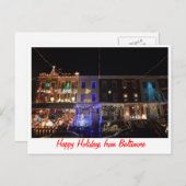 Frohe Feiertage von Baltimore Feiertagspostkarte (Vorne/Hinten)